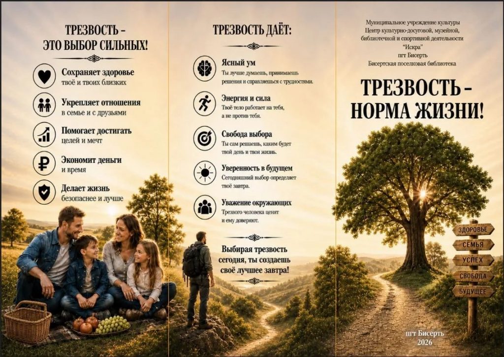 Информационный буклет «Трезвость — норма жизни»